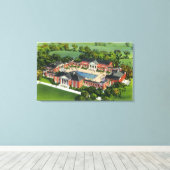 サラトガレクリエーションセンターの空中展示スパ キャンバスプリント (インサイチュ (ウッドフロア))