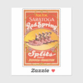 サラトガレッド春分割用ヴィンテージ広告 シール (シート)