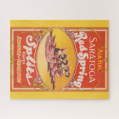 サラトガレッド春分割用ヴィンテージ広告 ジグソーパズル (横)