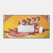 サラトガレッド春分割用ヴィンテージ広告 デスクマット (キーボード&マウス)