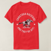 サラトガレースウェイレーストラックホースレーシングエクエストリアン Tシャツ (デザイン正面)