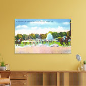 サラトガレーストラックフィニッシュラインビュー キャンバスプリント (インサイチュ (リビング))