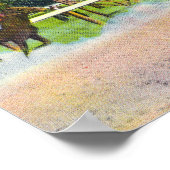 サラトガレーストラックフィニッシュラインビュー ポスター (角)