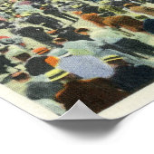 サラトガレーストラック&クラブハウスでの群集 ポスター (角)