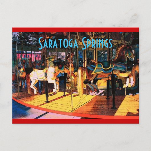サラトガ回転木馬はがき ポストカード (正面)