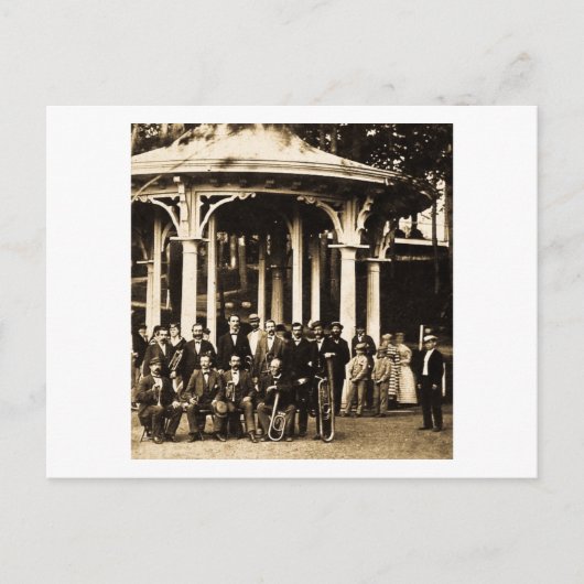 サラトガ春のブラスバンド1860年代 ポストカード (正面)