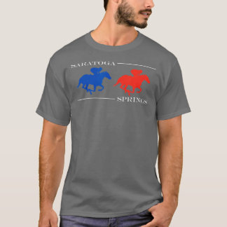 サラトガ春ニューヨークホースレーシングジョッキーT-Sh Tシャツ