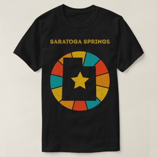 サラトガ春ユタヴィンテージ動揺して土産 Tシャツ (デザイン正面)