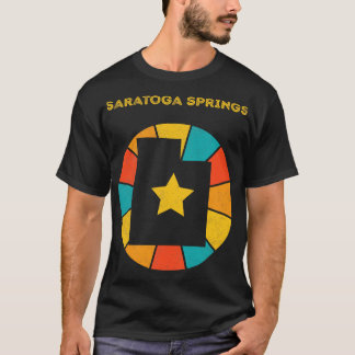 サラトガ春ユタヴィンテージ動揺して土産 Tシャツ