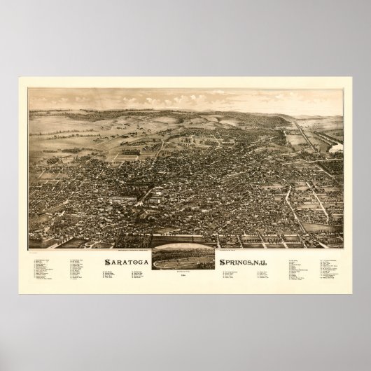 サラトガ春、ニューヨーク(1888) ポスター (正面)