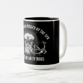 サラトガ熟練船乗り/塩辛い犬 ツートーンマグカップ (正面右)