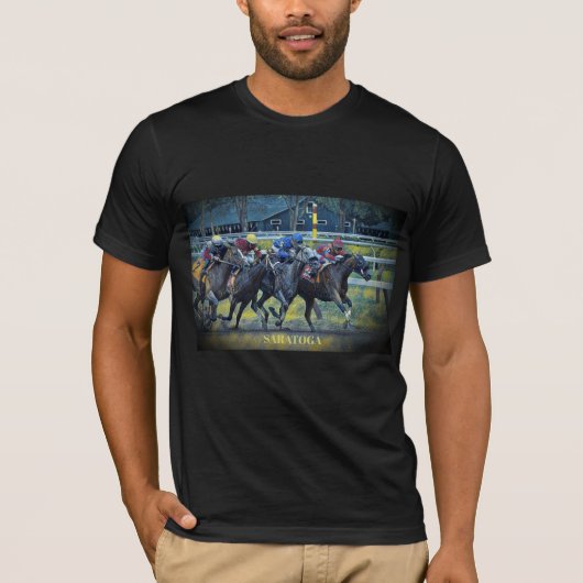 サラトガ競馬場の絵画(Tシャツ) Tシャツ (正面)