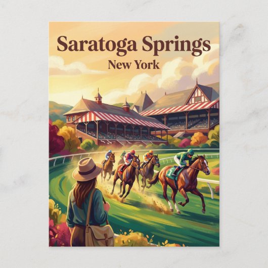 サラトガ競馬場 USA ポストカード (正面)