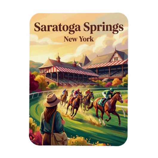 サラトガ競馬場 USA マグネット (縦)