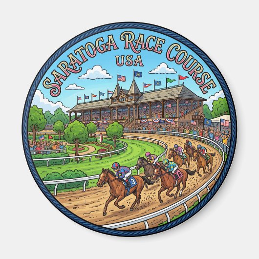 サラトガ競馬場 USA マグネット (正面)