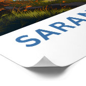 サラナックレイクニューヨークトラベルプリント ポスター (角)