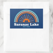 サラナックレイクニューヨークレインボー 長方形シール (バッグ)