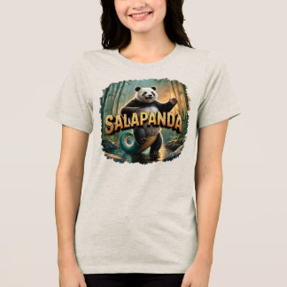 サラパンダイラストレーションコンボおもしろい生物 トライブレンドTシャツ