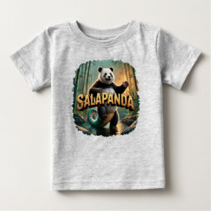 サラパンダイラストレーションコンボおもしろい生物 ベビーTシャツ