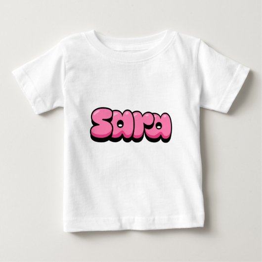 サラピンクベビーTシャツ ベビーTシャツ (正面)