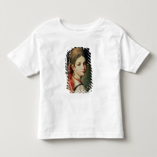 サラファンの少女のポートレートと トドラーTシャツ (正面)