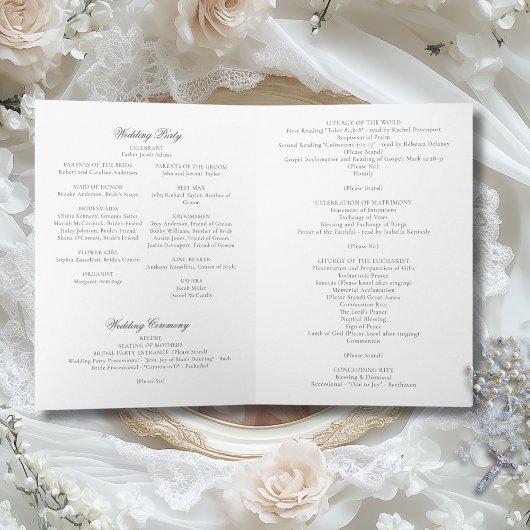 サラフルマス折り畳みカトリック結婚式 プログラム