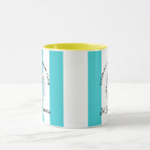 サラブレッドソーシャルクラブターコイズストライプズホース マグカップ (中央)