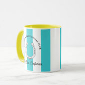 サラブレッドソーシャルクラブターコイズストライプズホース マグカップ (正面左)