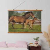 サラブレッドチェスナーマーレ&フォール 吊り下げ型タペストリー (寝室)