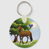サラブレッドパーソナライズされた馬 キーホルダー (裏面)