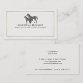 サラブレッド乗馬馬馬馬車用名刺 名刺 (正面/裏面)