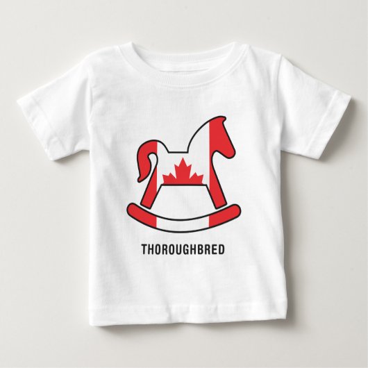 サラブレッド乳幼児長袖 ベビーTシャツ (正面)