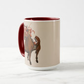 サラブレッド競走馬がクラシックレースに勝利 マグカップ (正面左)