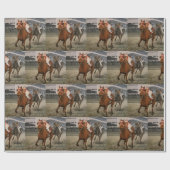 サラブレッド競走馬が勝利クラシックする ラッピングペーパー (フラット)