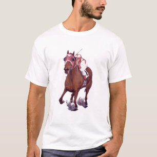 サラブレッド競走馬が勝利 Tシャツ