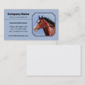 サラブレッド競走馬ブルー 名刺 (正面/裏面)