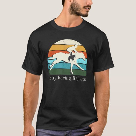 サラブレッド競馬ウエスタン 私は競走馬の不良在庫を買います Tシャツ (正面)