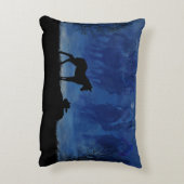 サラブレッド競馬敵2頭装飾用クッション アクセントクッション (裏面(縦))