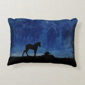 サラブレッド競馬敵2頭装飾用クッション アクセントクッション (裏面)