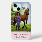 サラブレッド馬とライダーiPhone Case-Mate iPhoneケース (裏面)