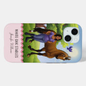 サラブレッド馬とライダーiPhone Case-Mate iPhoneケース (裏面 (横))