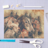 サラブレッド馬の分離 薄葉紙 (クラフト)