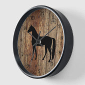 サラブレッド馬シルエット壁時計 壁時計 (傾斜)