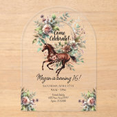 サラブレッド・ウマ・エクスの花 アクリル招待状 (正面)