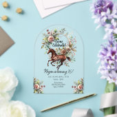 サラブレッド・ウマ・エクスの花 アクリル招待状 (インサイチュ (ウェディング))