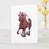 サラブレッド・ホースは勝ち馬だ カード (黄色い花)