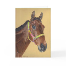 サラブレッド 馬のグリーティングカード