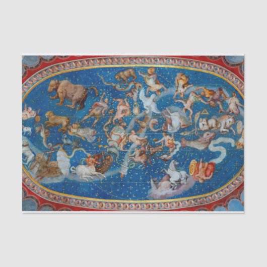 サラボローニャの天井、天球図 薄葉紙 (正面)