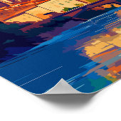 サラマンカスペインヴィンテージ旅行イラストレーション ポスター (角)