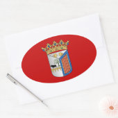 サラマンカ国旗 楕円形シール (封筒)